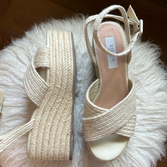Steven New York Ramey Espadrille Platform Wedge Sandal - Raffia - Picture 9 of 15